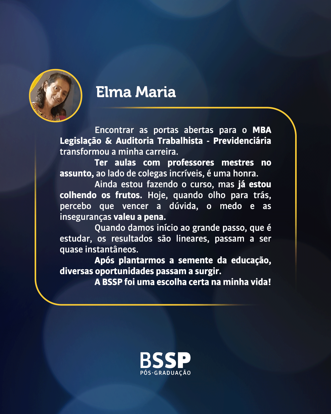 DEPOIMENTO Elma Maria