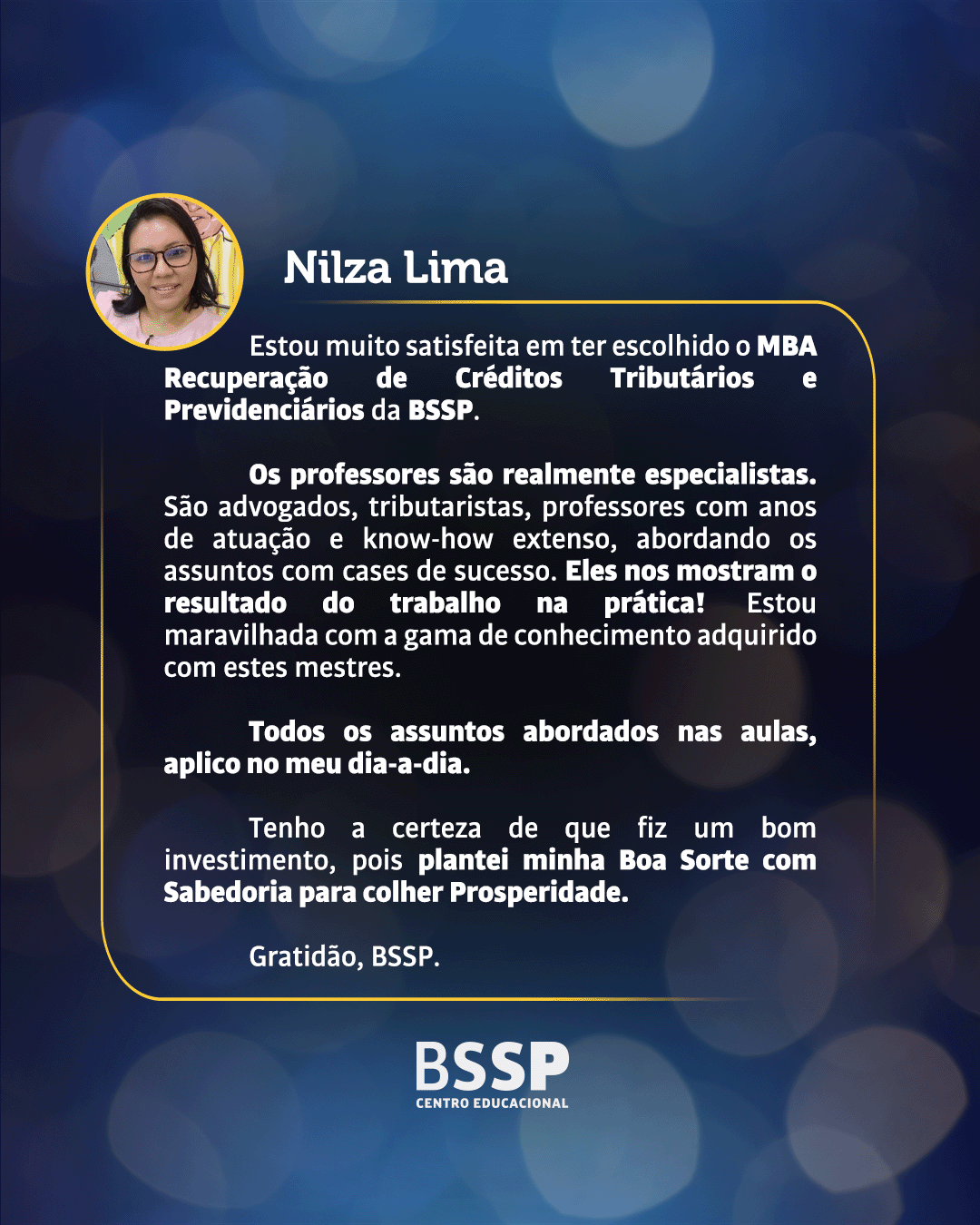 DEPOIMENTO NILZA